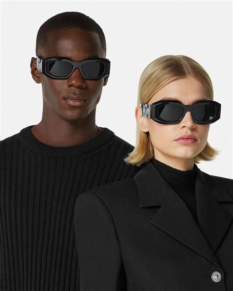 versace biggie sunglasses all black|versace black medusa sunglasses.